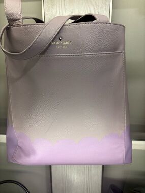 kate spade lavender and lilac scallop tote